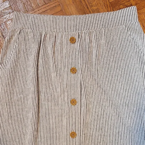 Denim&Co Blue and White Striped A-Line Skirt Size Medium - Picture 6 of 10